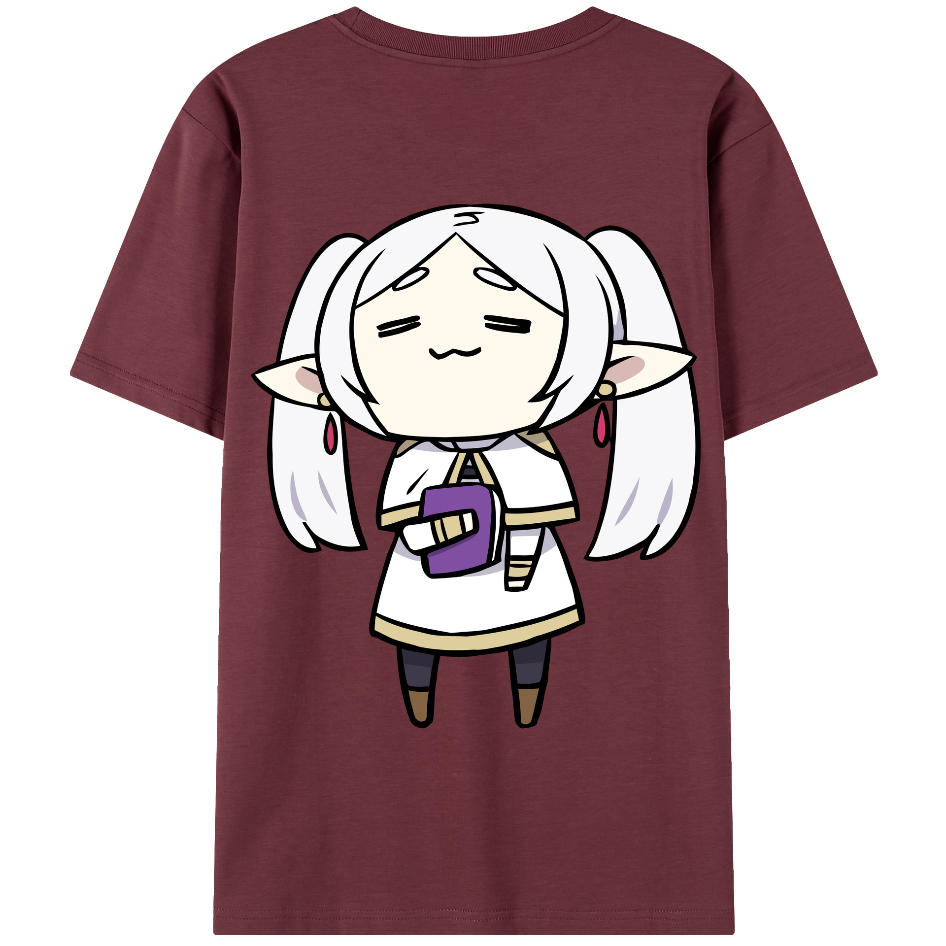 （画像用） 葬送のフリーレン Frieren 綿100％半袖Tシャツ（背面プリント）